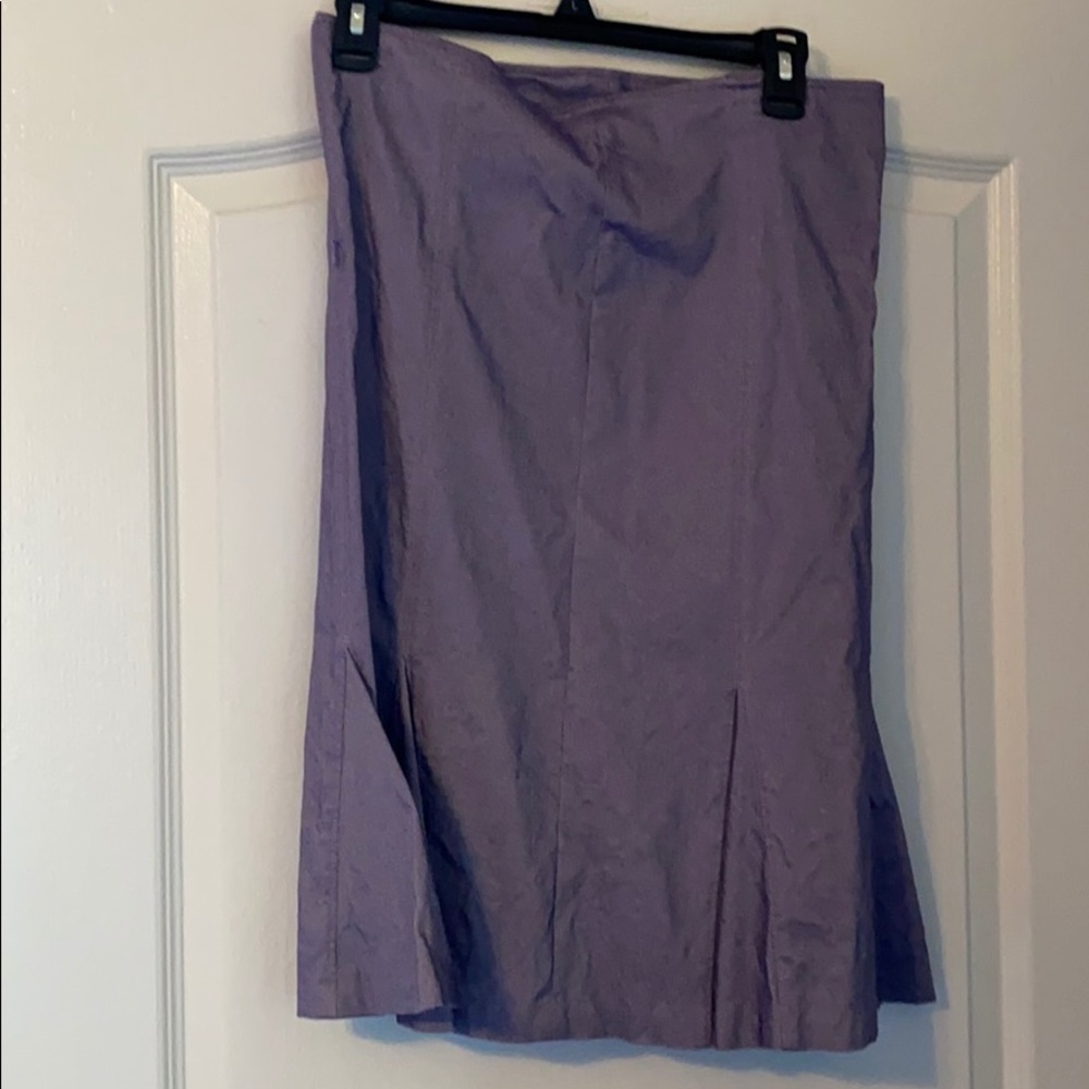 Purple denim skirt